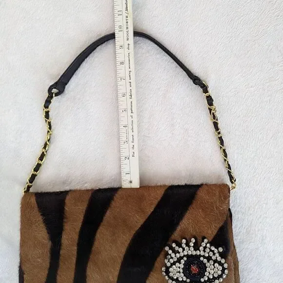 Justified Hunt Evil Eye Natural Hair on Hide Purse - Picture 7 of 12